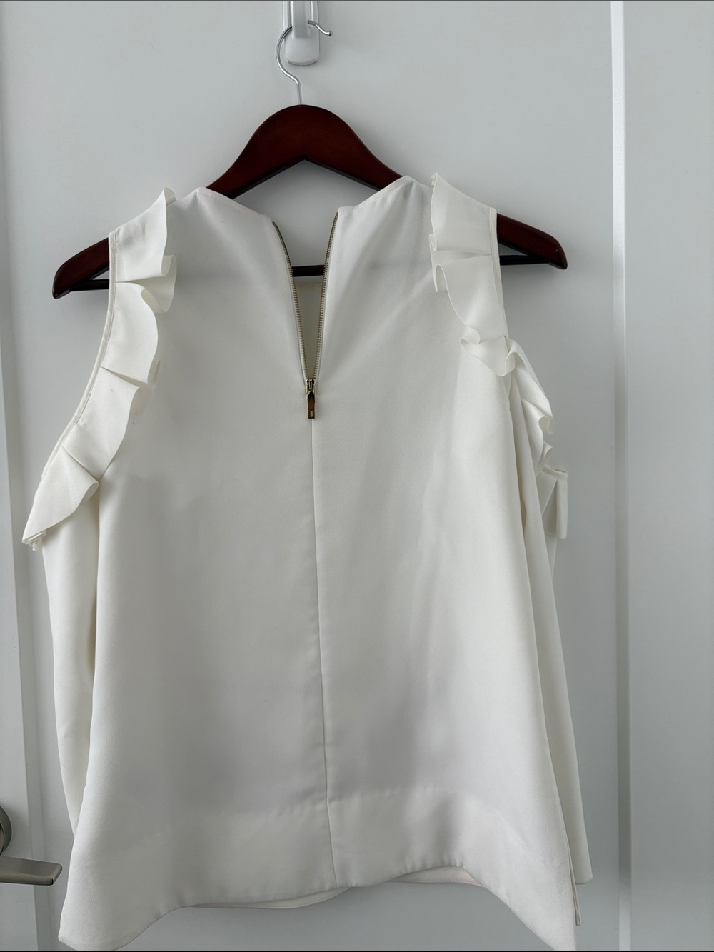 Ted Baker Ivory Ruffle Shoulder Blouse - Picture 2 of 8
